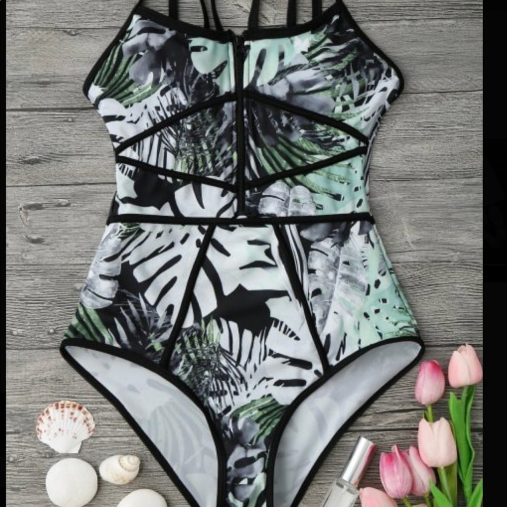 Zaful Floral Swimsuit